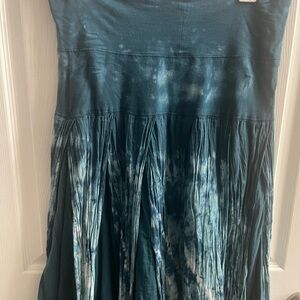 Solitaire Teal and White A-Line Skirt
